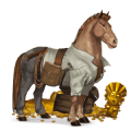 unicorn de călărit piersiciu