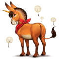 unicorn de călărit ondulat roib închis