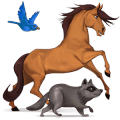 unicorn de călărit nokota negru