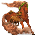 unicorn de călărit negru