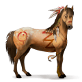 unicorn de călărit paint horse roib bălţat
