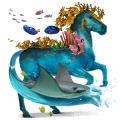 unicorn de călărit roib închis