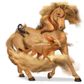 unicorn de călărit murg închis pătat