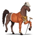 unicorn de călărit paint horse murg pătat