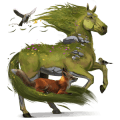 cal de tracţiune percheron sur rotat