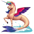 unicorn de călărit murg deschis bălțat