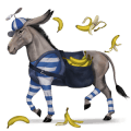 unicorn de călărit negru