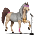 unicorn de călărit roib închis bălțat